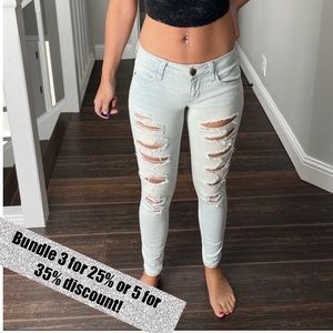 Distressed jeans